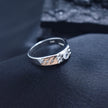 Silver Solitaire Stripe Ring