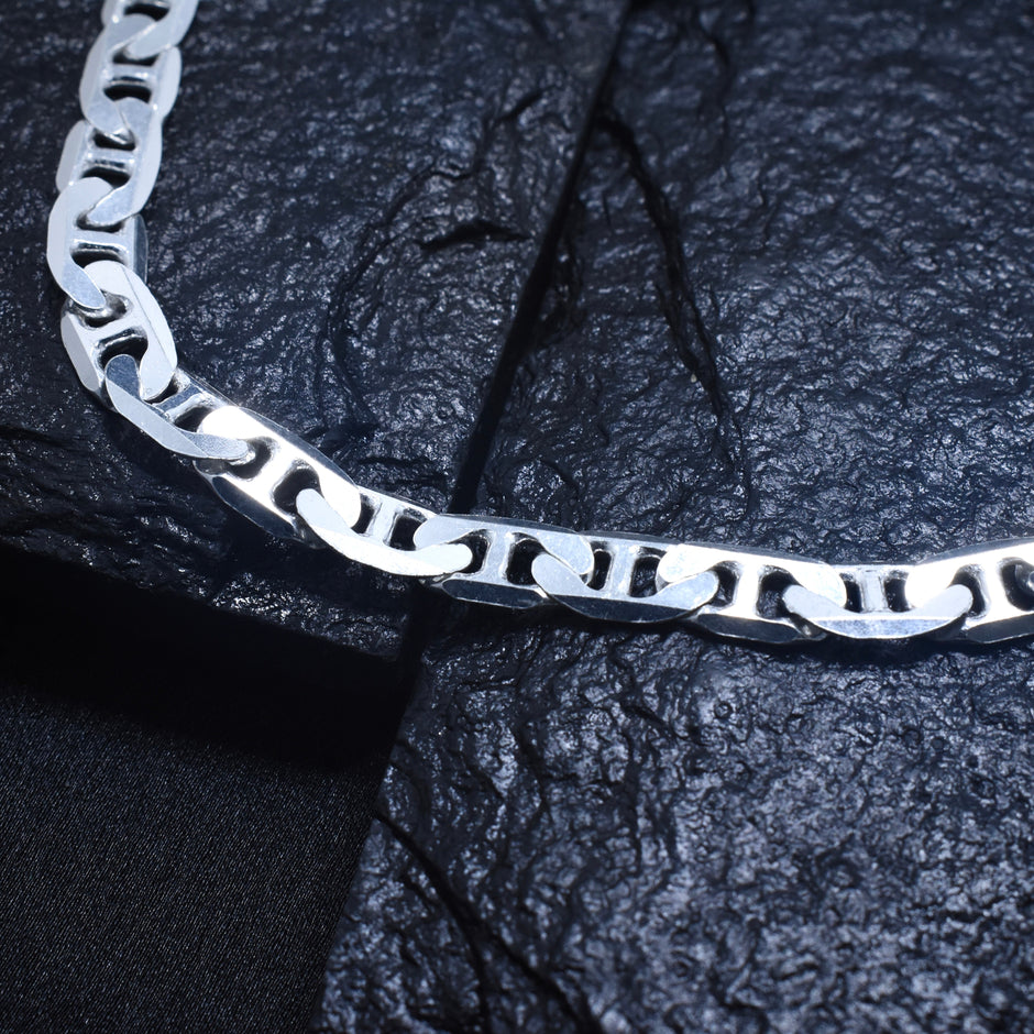 Classic Box Link Silver Bracelet