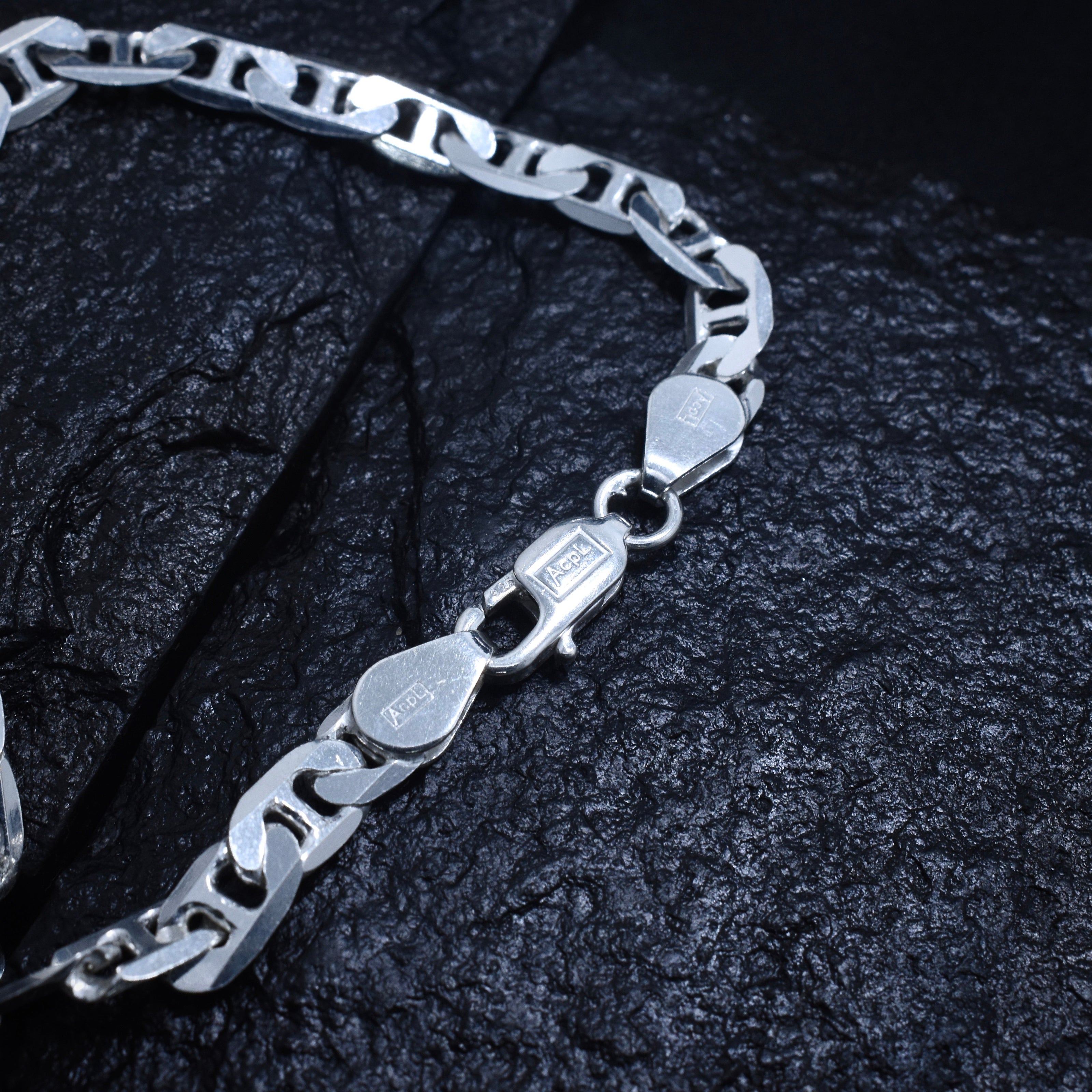 Classic Box Link Silver Bracelet