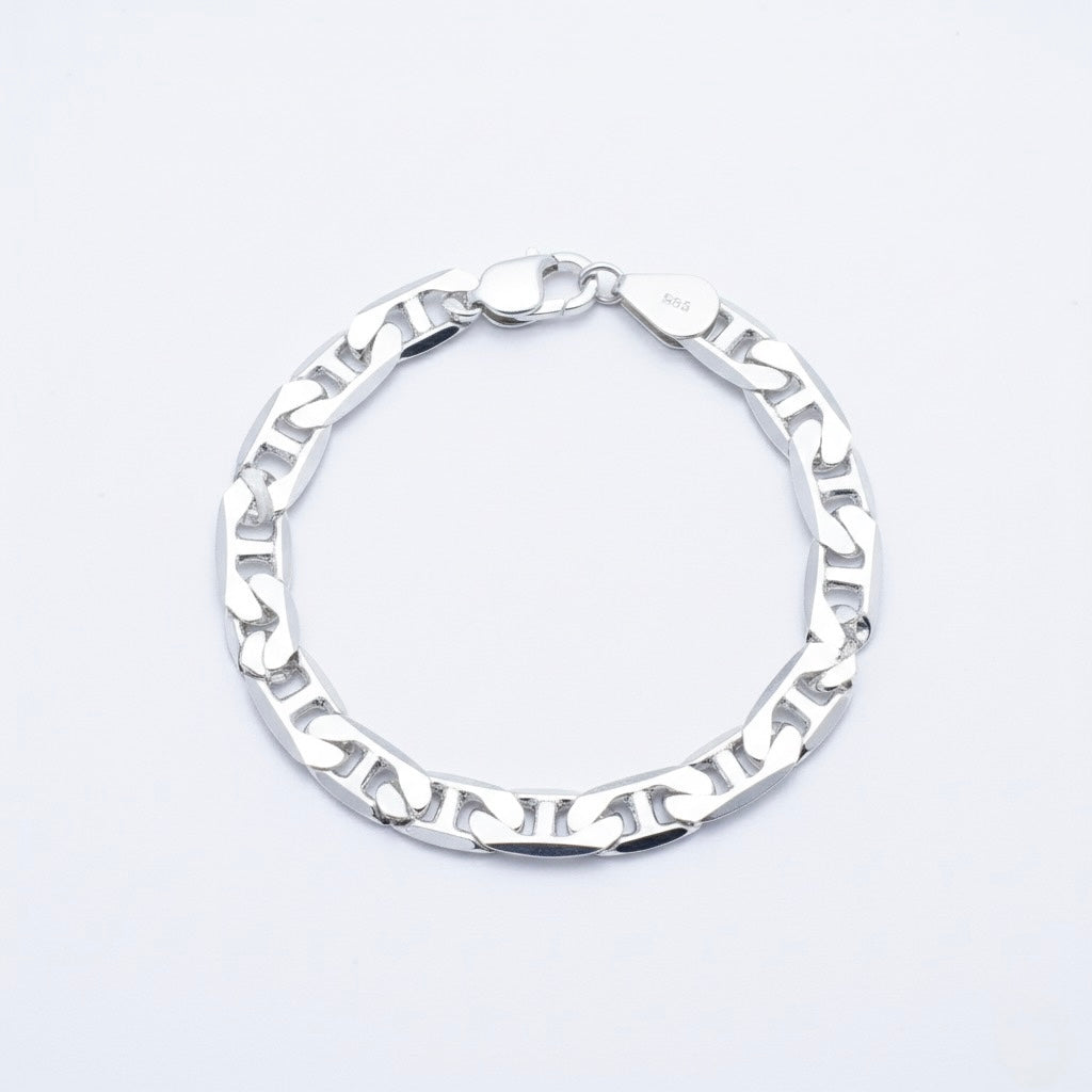 Classic Box Link Silver Bracelet
