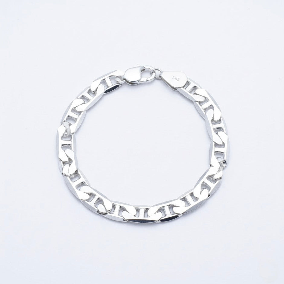 Classic Box Link Silver Bracelet