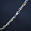 Designer Two-Tone Anchor Silver Link Chain