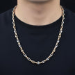 Designer Two-Tone Anchor Silver Link Chain