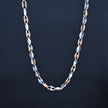 Sleek Two-Tone Mariner Silver Link Chain