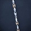 Sleek Two-Tone Mariner Silver Link Chain
