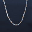 Two-Tone Designer Engraved Antique Style Silver Chain