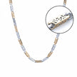 Two-Tone Designer Engraved Antique Style Silver Chain