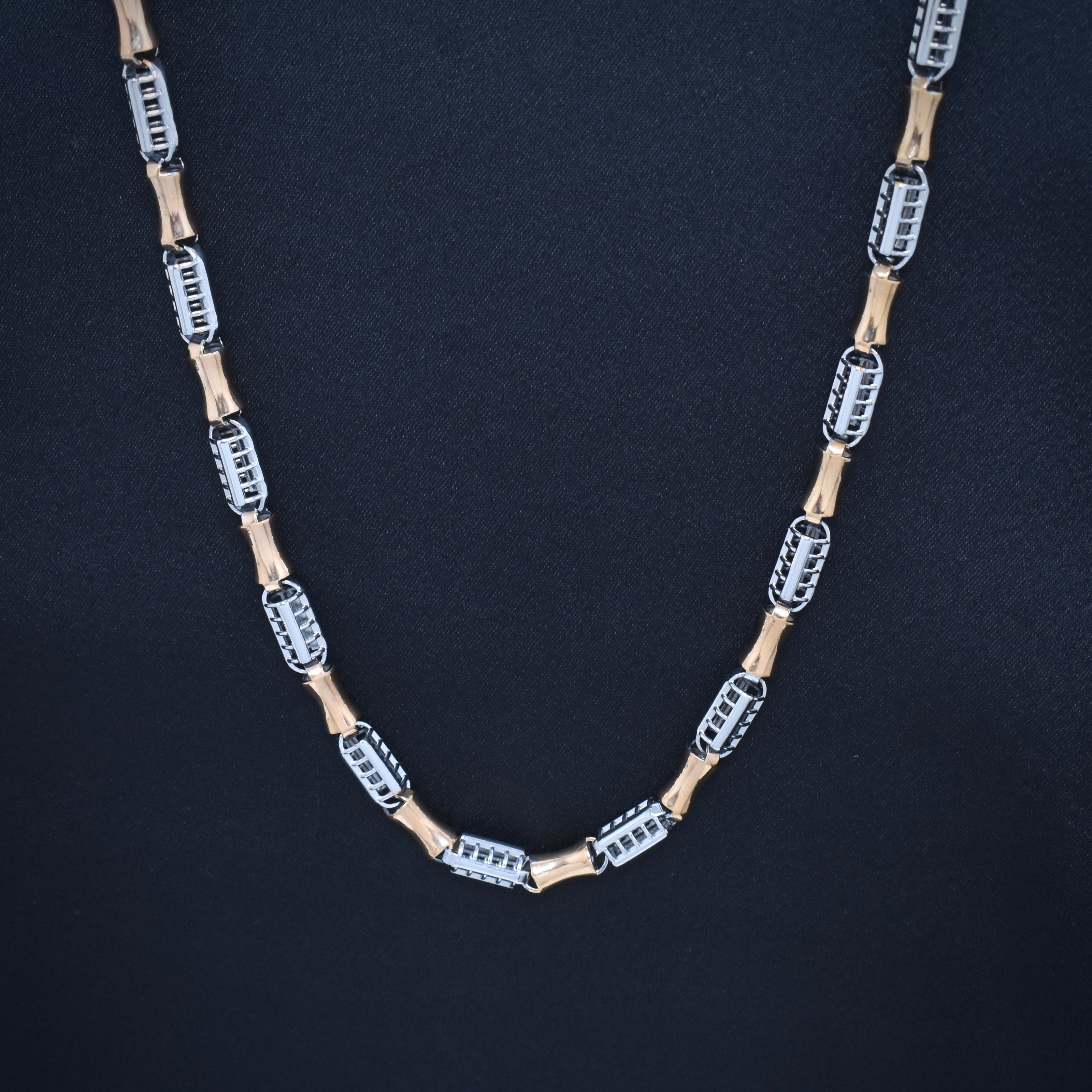 Futuristic Designer Silver Link Chain