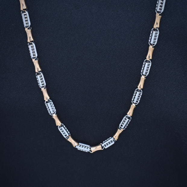 Futuristic Designer Silver Link Chain