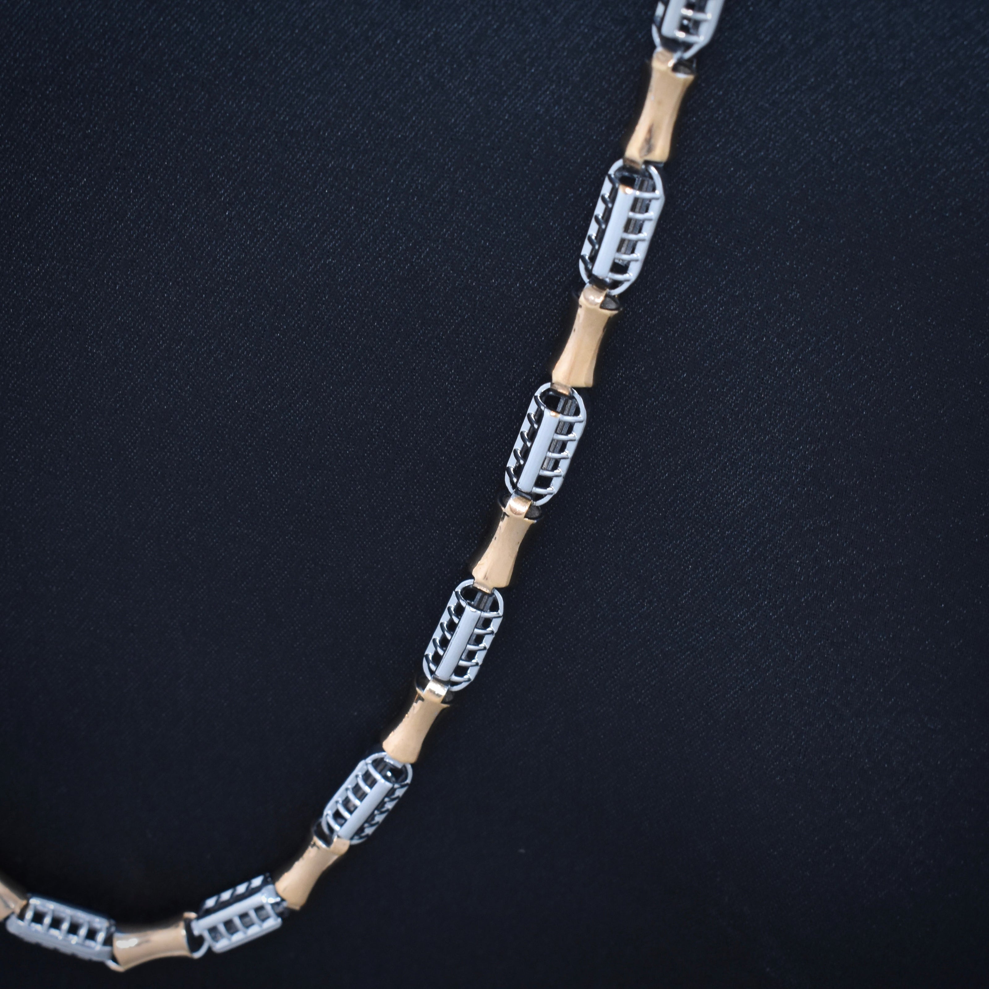 Futuristic Designer Silver Link Chain