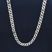 Luxury Pave Two-Tone Statement Silver Chain