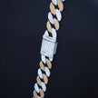Luxury Pave Two-Tone Statement Silver Chain