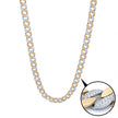 Luxury Pave Two-Tone Statement Silver Chain