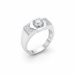 Hexagonal Solitaire Statement Band Ring