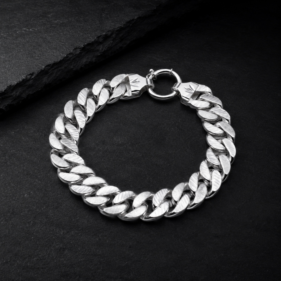Diamond Cut Curb Bracelet