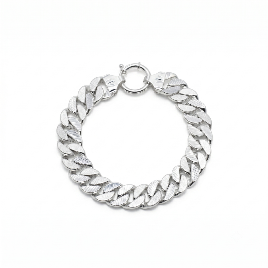 Diamond Cut Curb Bracelet