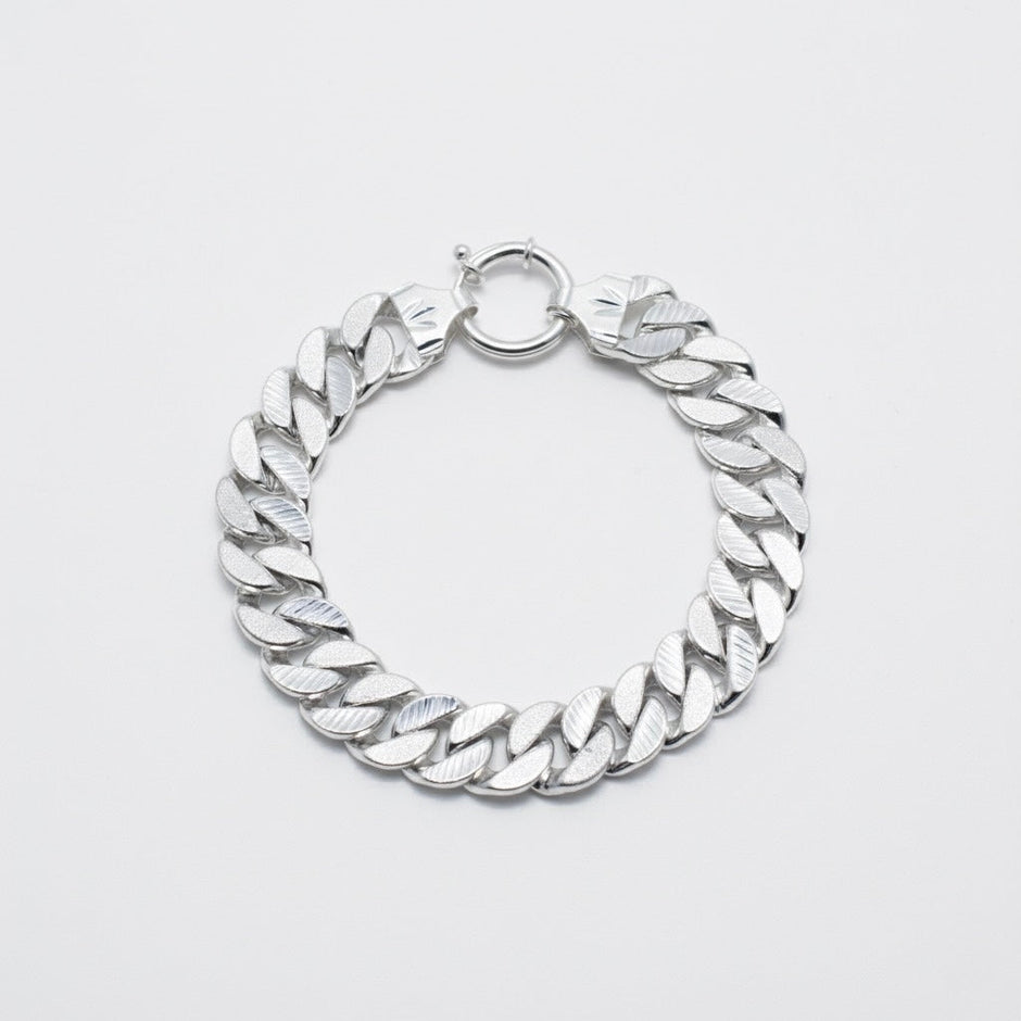 Heavy Cuban Silver Bracelet