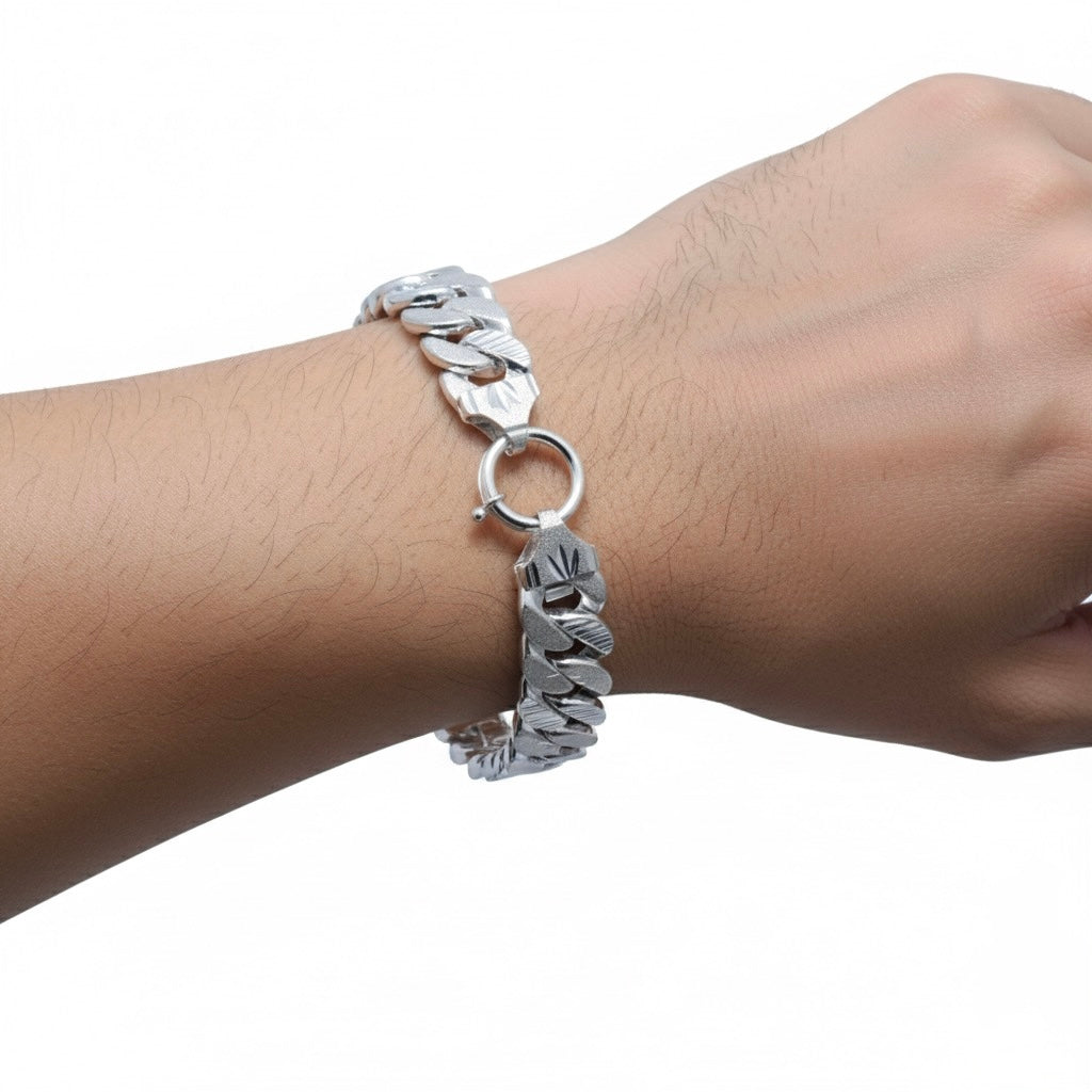 Heavy Cuban Silver Bracelet