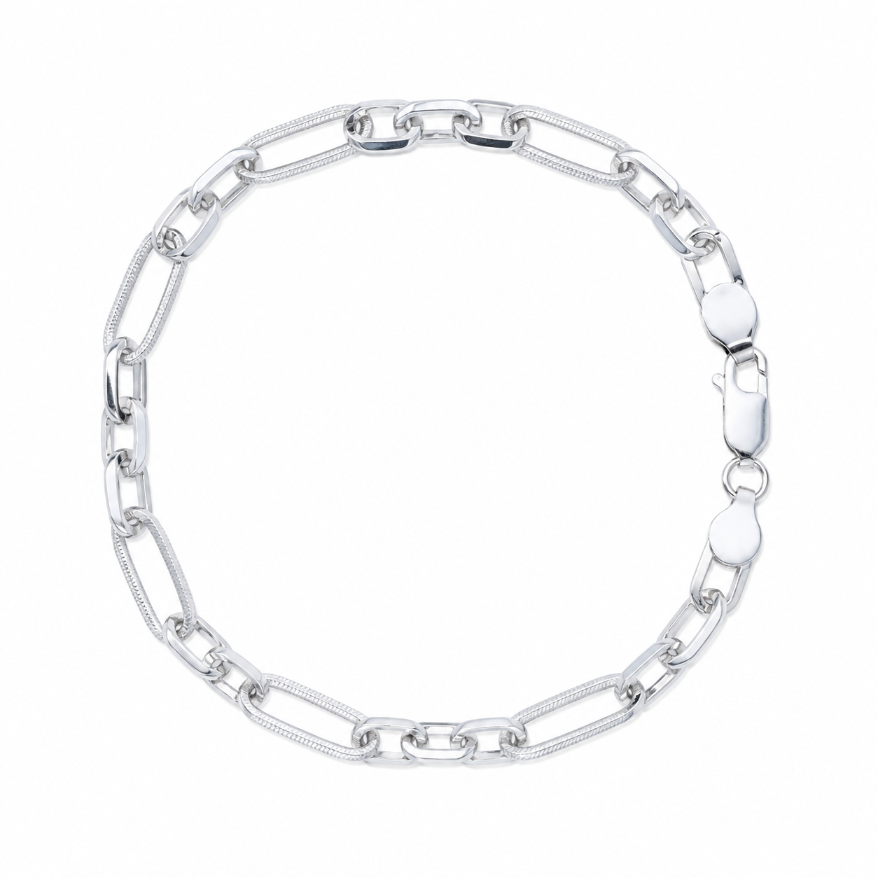 Apex Textured Link Bracelet