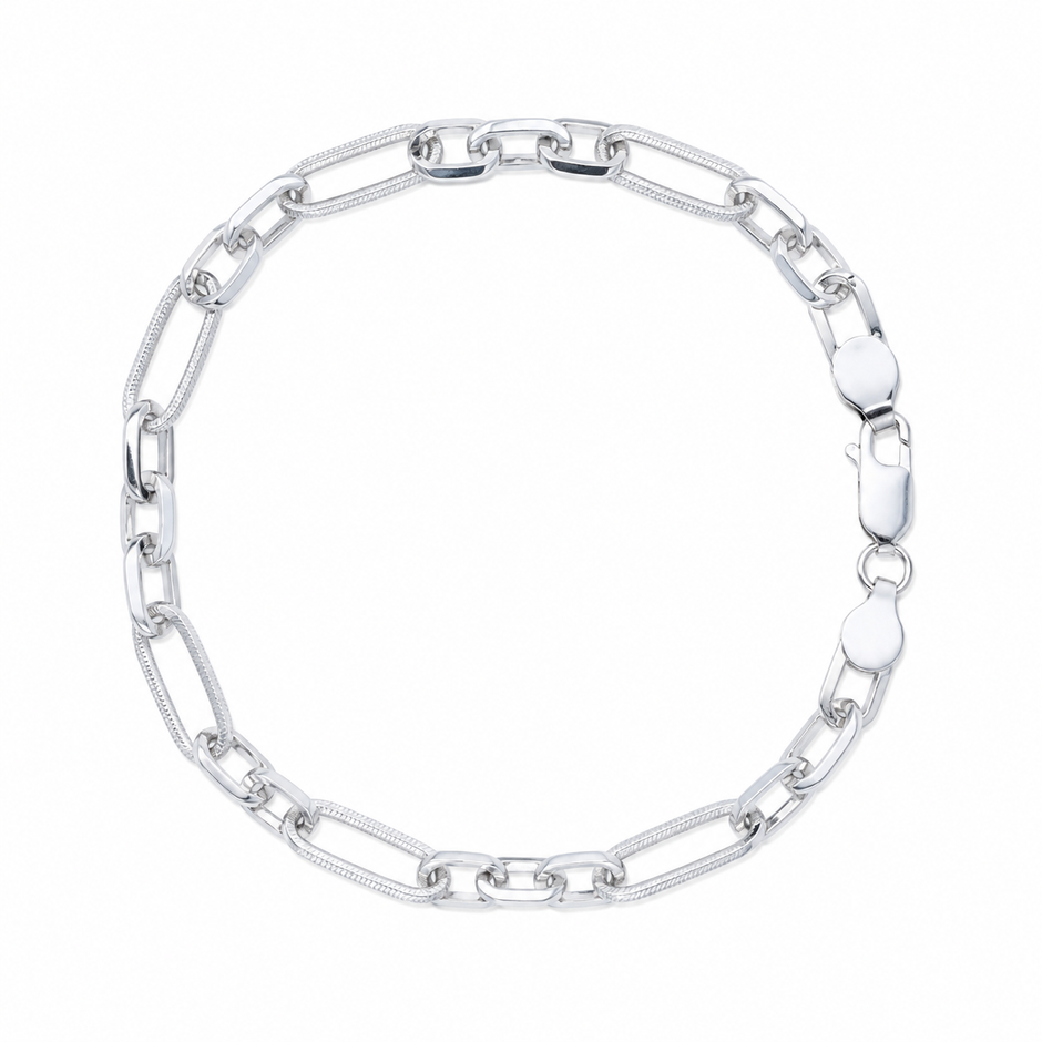 Apex Textured Link Bracelet