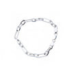Textured Rectangle Link Silver Bracelet