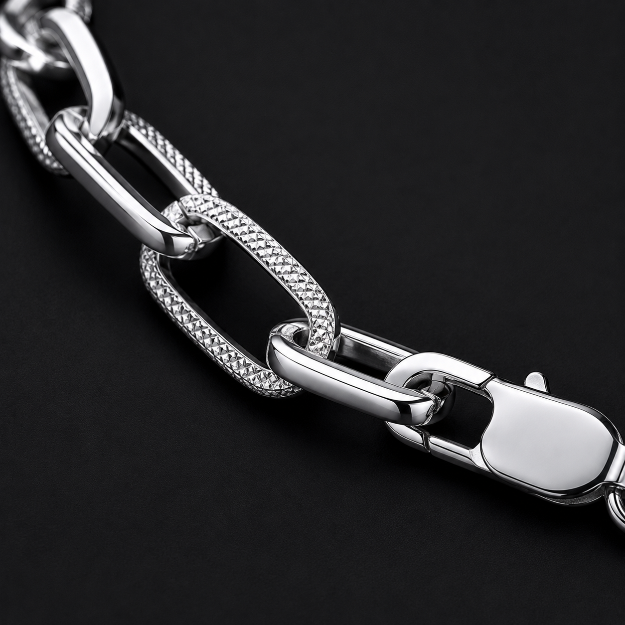 Apex Textured Link Bracelet