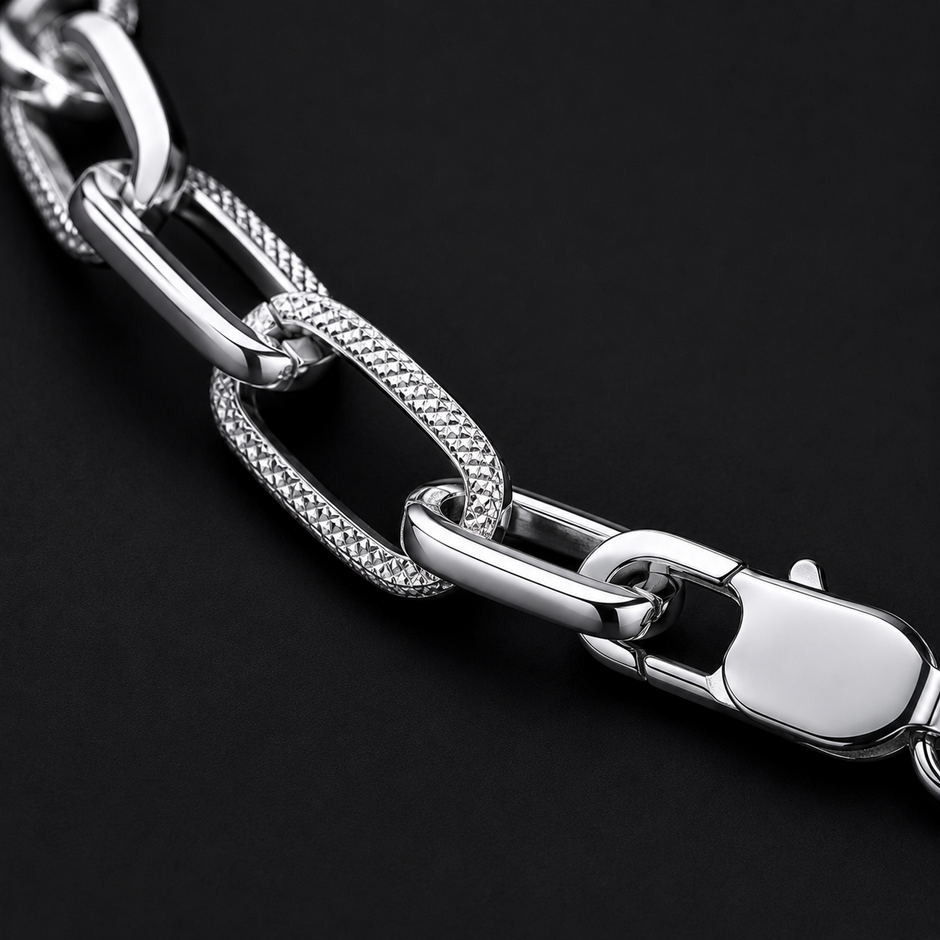 Apex Textured Link Bracelet