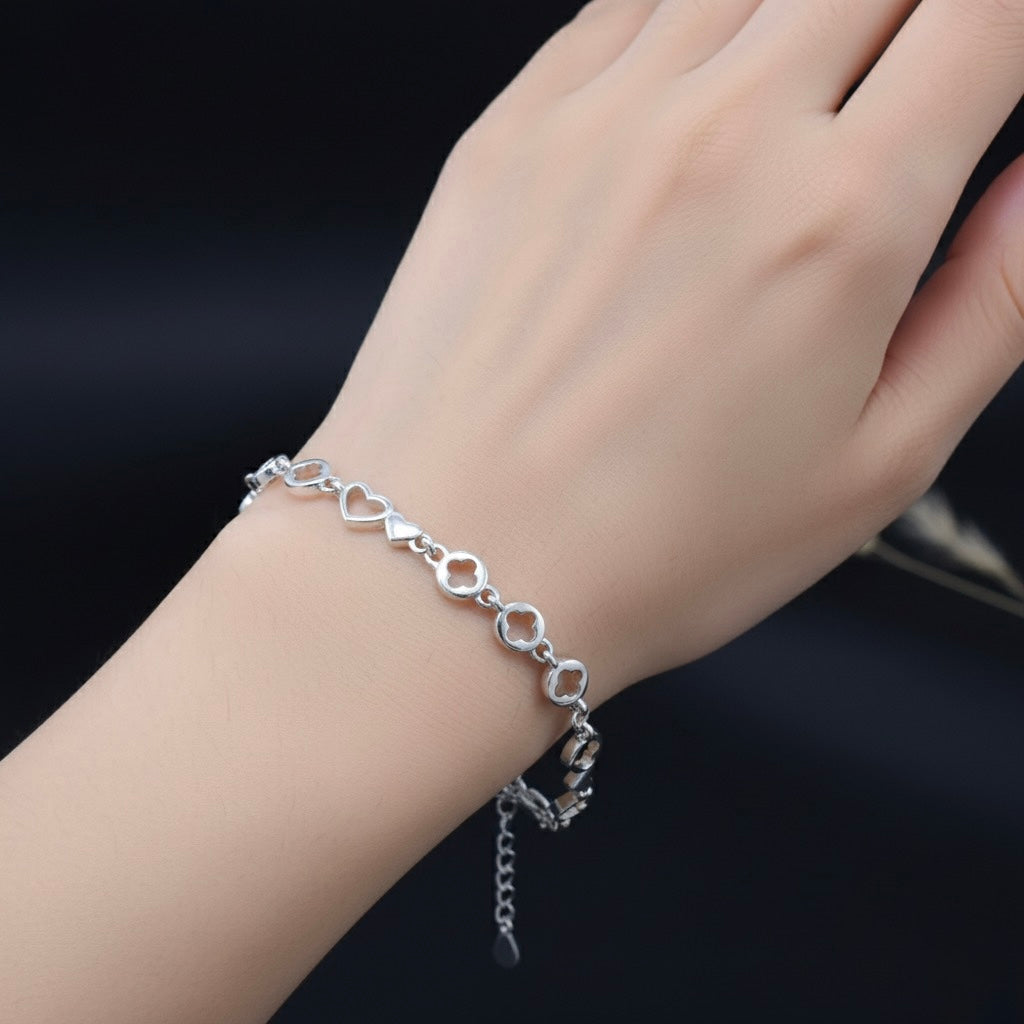 Petite Hearts Silver Bracelet