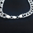 Fine Curb Link Silver Bracelet