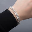 Fine Curb Link Silver Bracelet
