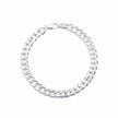 Fine Curb Link Silver Bracelet