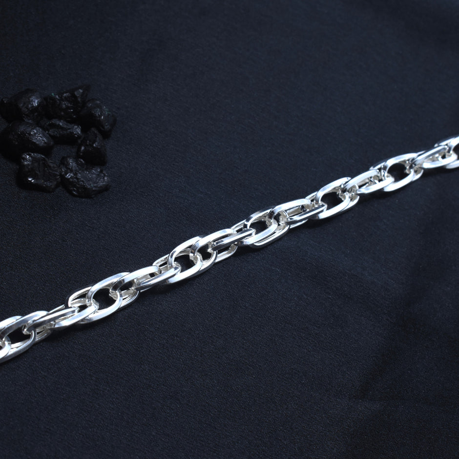 Heavy Oval-Link Sterling Silver Bracelet