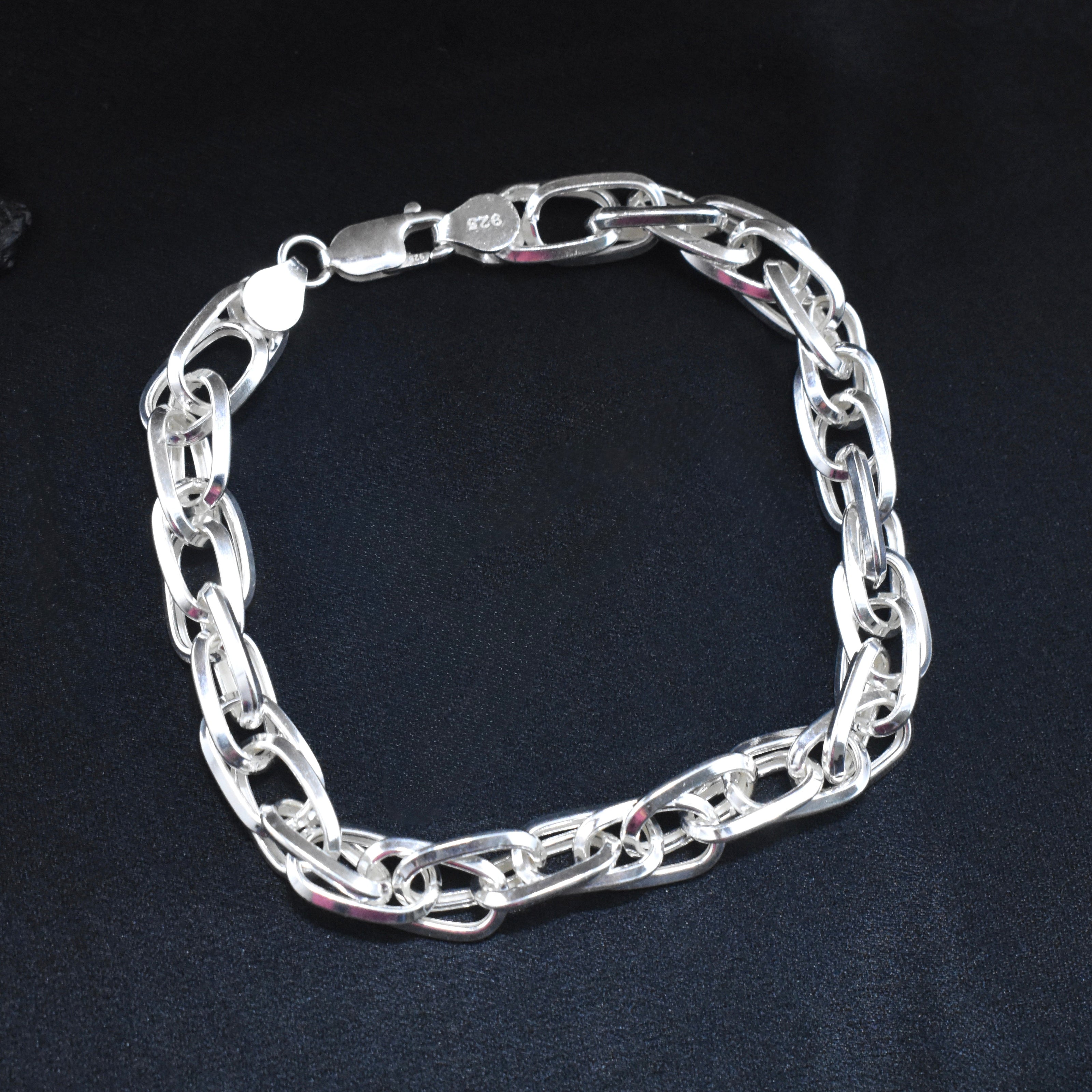 Heavy Oval-Link Sterling Silver Bracelet