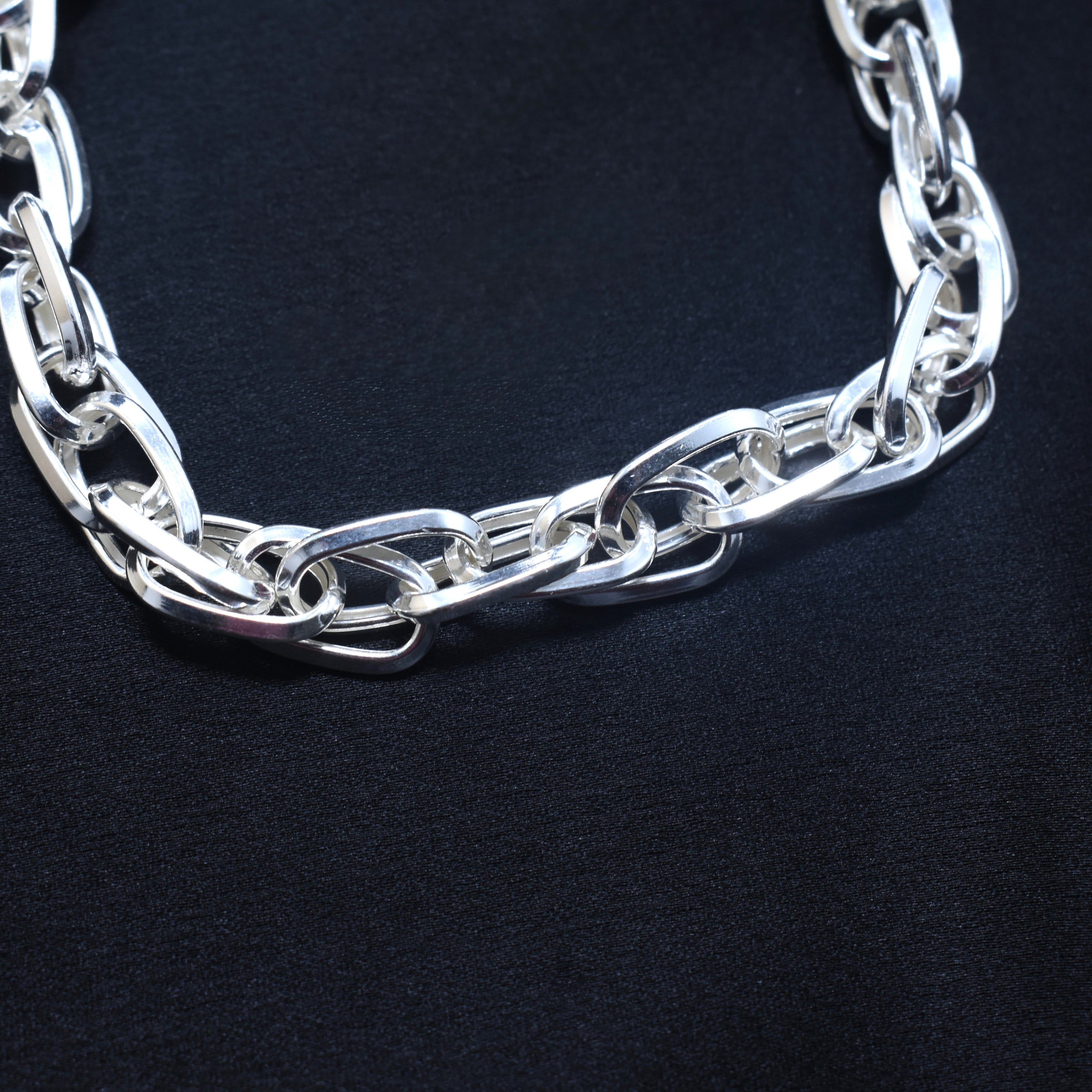 Heavy Oval-Link Sterling Silver Bracelet