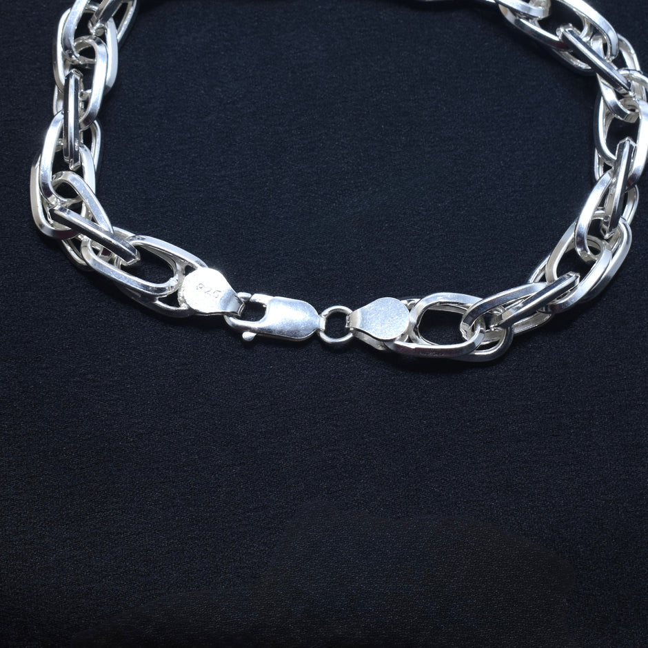 Heavy Oval-Link Sterling Silver Bracelet