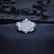 Silver Round Sparkle Bezel Ring
