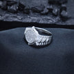Silver Round Sparkle Bezel Ring