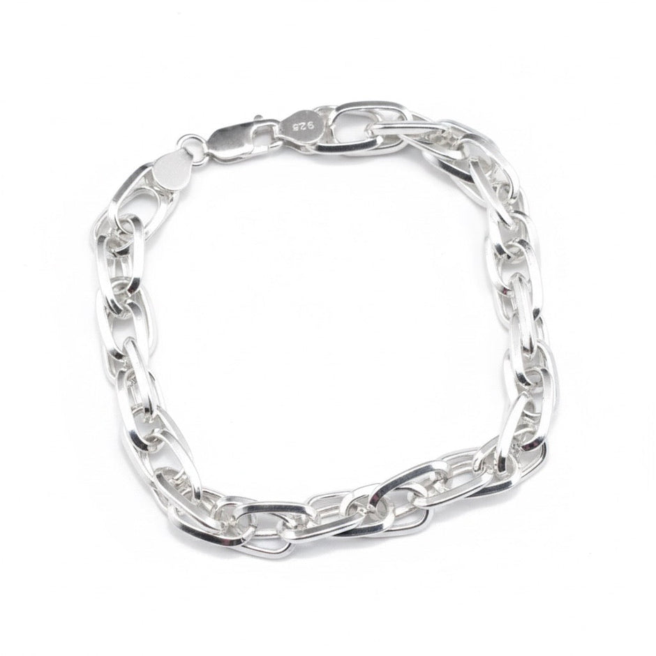 Heavy Oval-Link Sterling Silver Bracelet