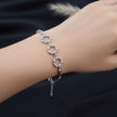 Infinity Tri-Halo Charm Bracelet