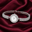 Marquise Leaf Cluster Luxury Silver Watch
