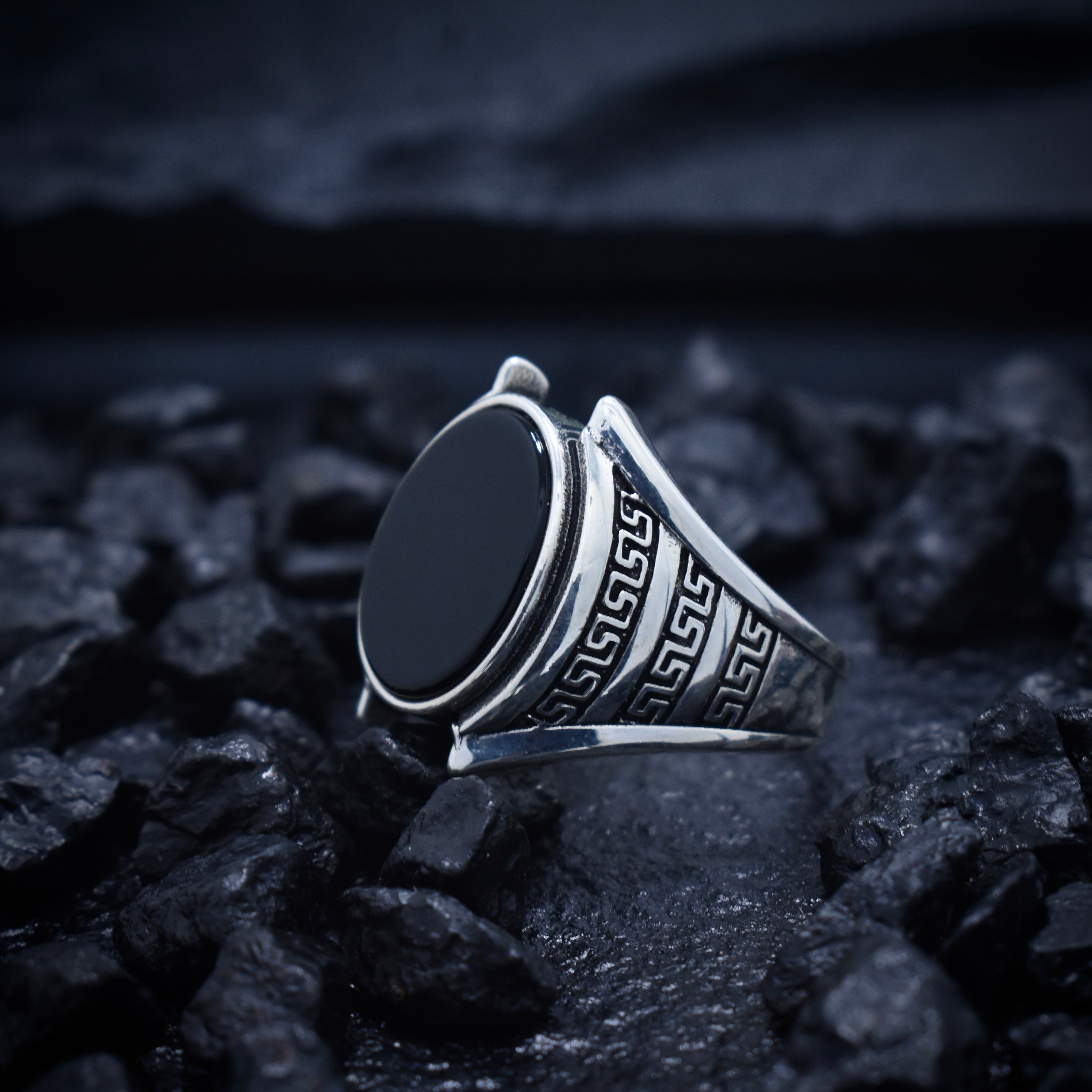 Antique Silver Grecian Frame Ring