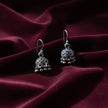 Circular Motif Silver Jhumki
