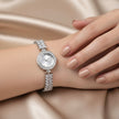 Marquise Leaf Cluster Luxury Silver Watch