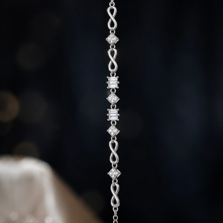 Geometric Infinity Charm Bracelet