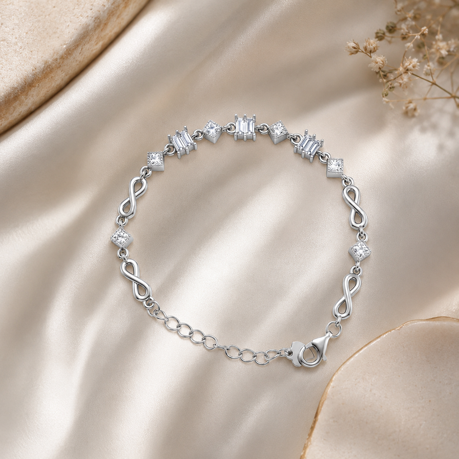 Geometric Infinity Charm Bracelet