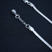 Flat Snake Chain Sterling Silver Anklet