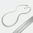 Flat Snake Chain Sterling Silver Anklet