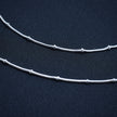 Minimalist Barrel Bead Sterling Silver Anklet