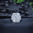 Jaguar Pave Square Signet Ring