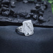 Jaguar Pave Square Signet Ring